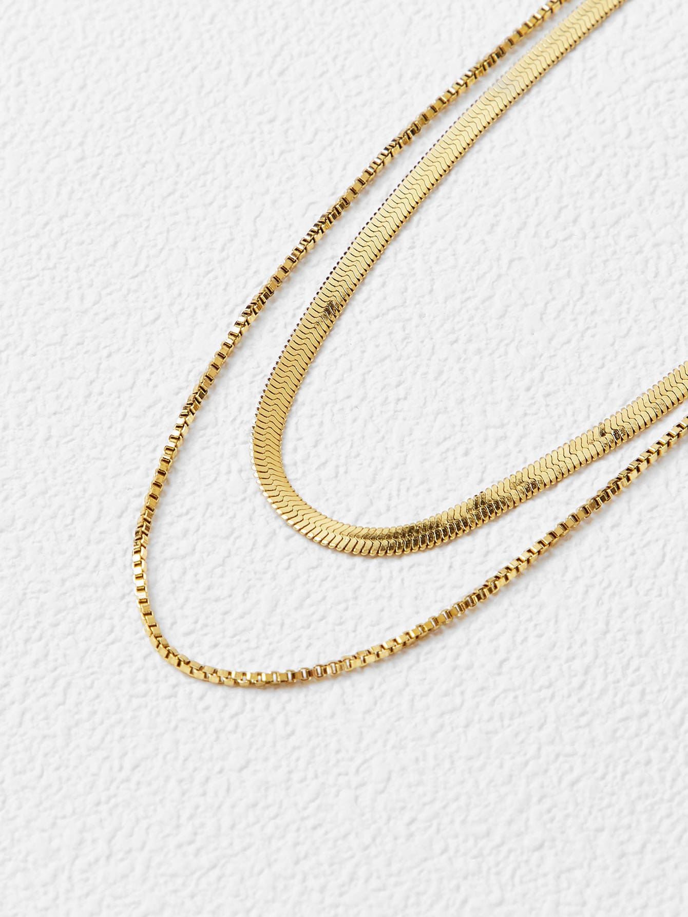 Colar Duplo Élégance Essentielle Banhado em Ouro 18K