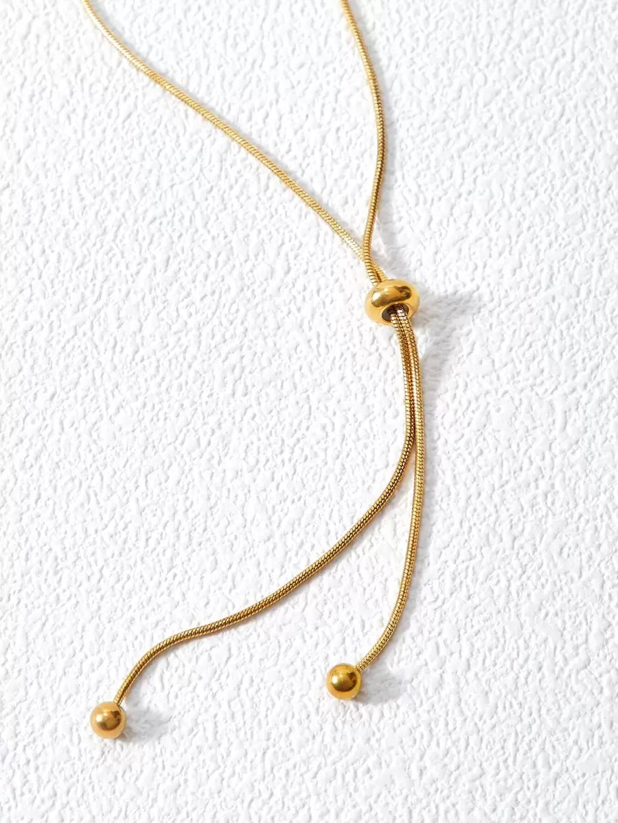 Colar Élégance Ajustable Banhado em Ouro 18K