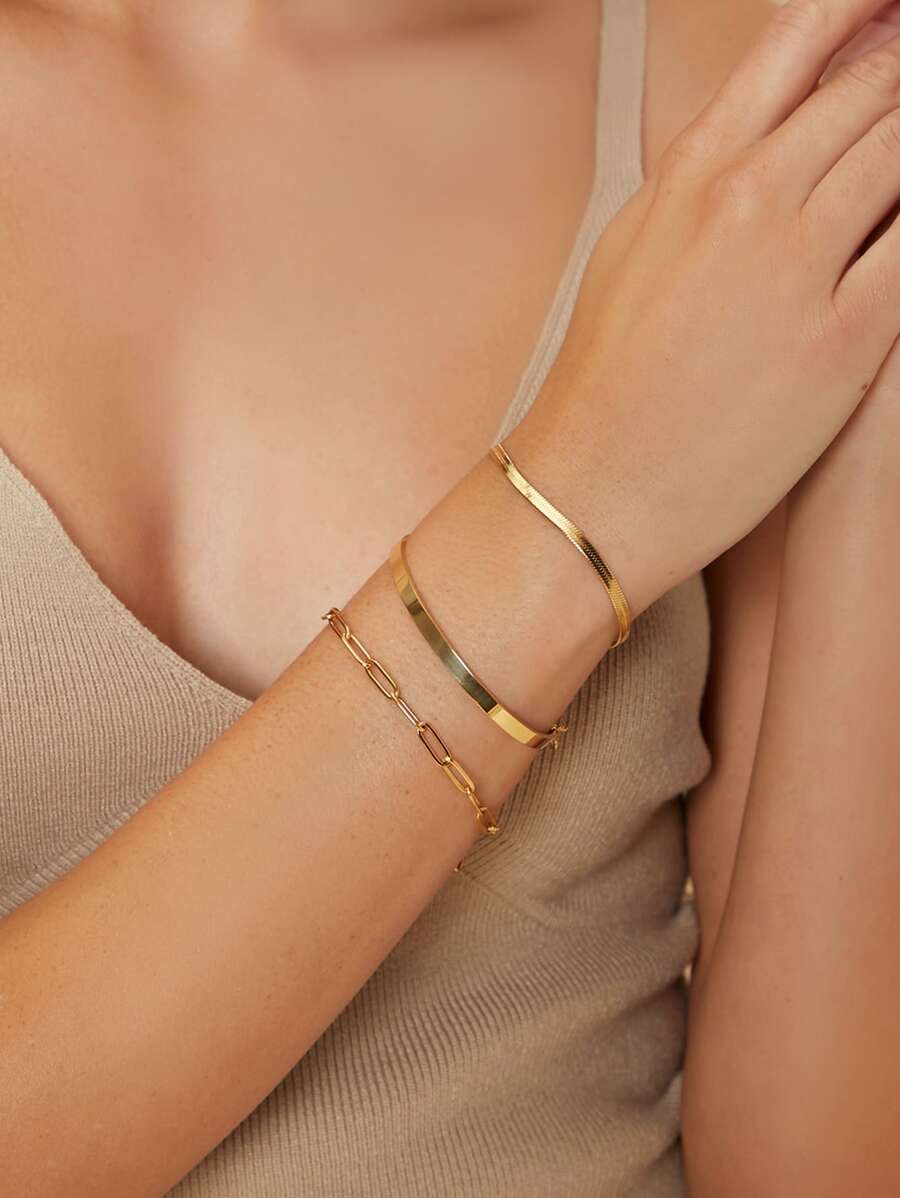 Kit Pulseiras Étoile Élégance Banhadas em Ouro 18K