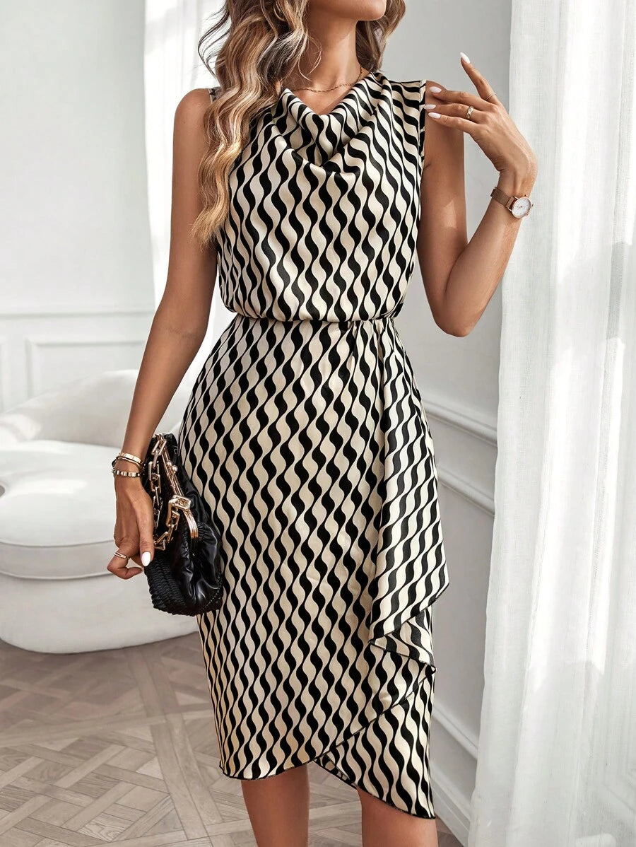 Vestido Serena com Babado Assimétrico