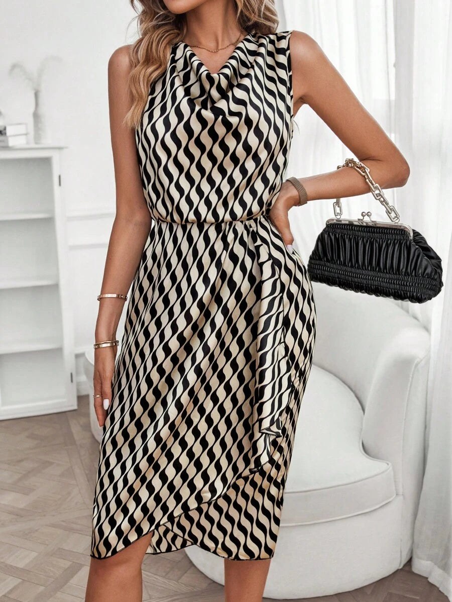 Vestido Serena com Babado Assimétrico