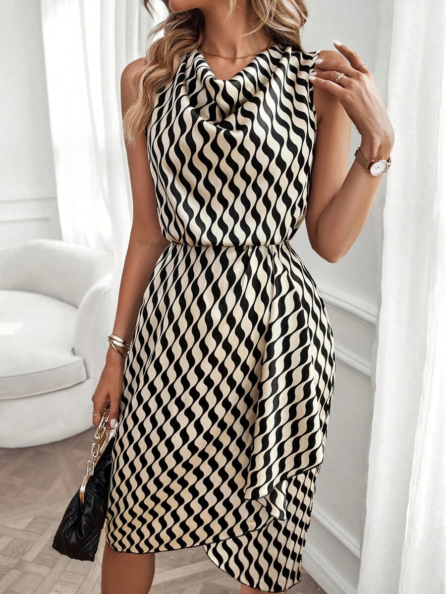 Vestido Serena com Babado Assimétrico