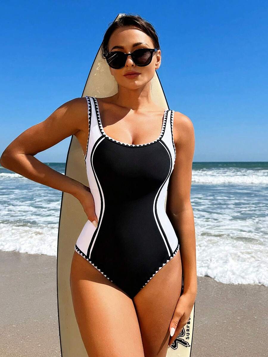 Maiô Colorblock Peça Única Esportivo