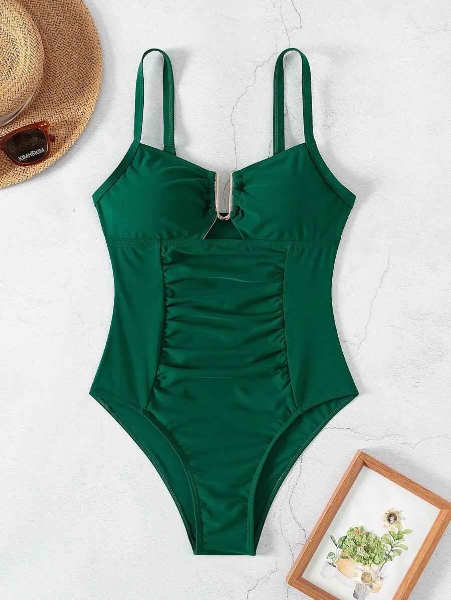 Maiô Elegance Detalhe Metálico em U