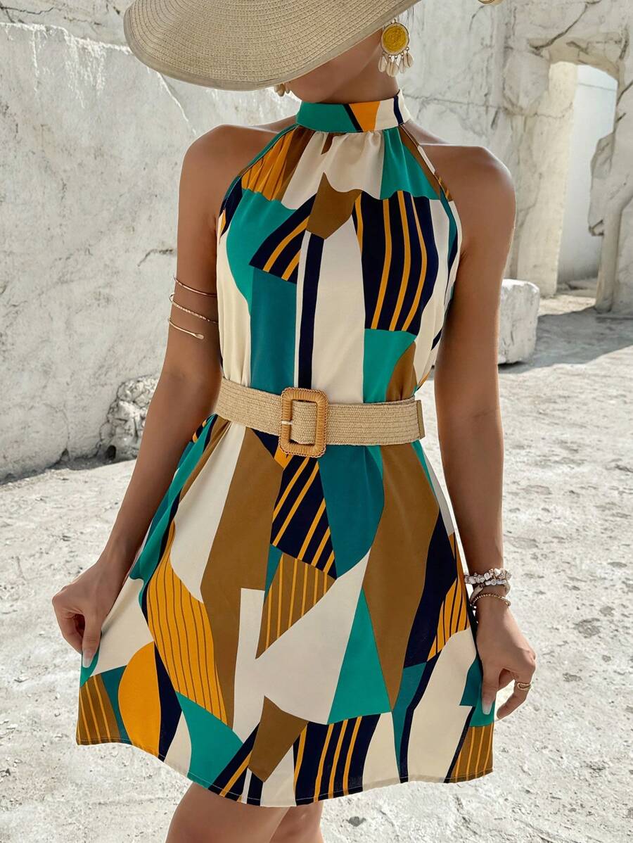 Vestido Céline Geométrico Flow