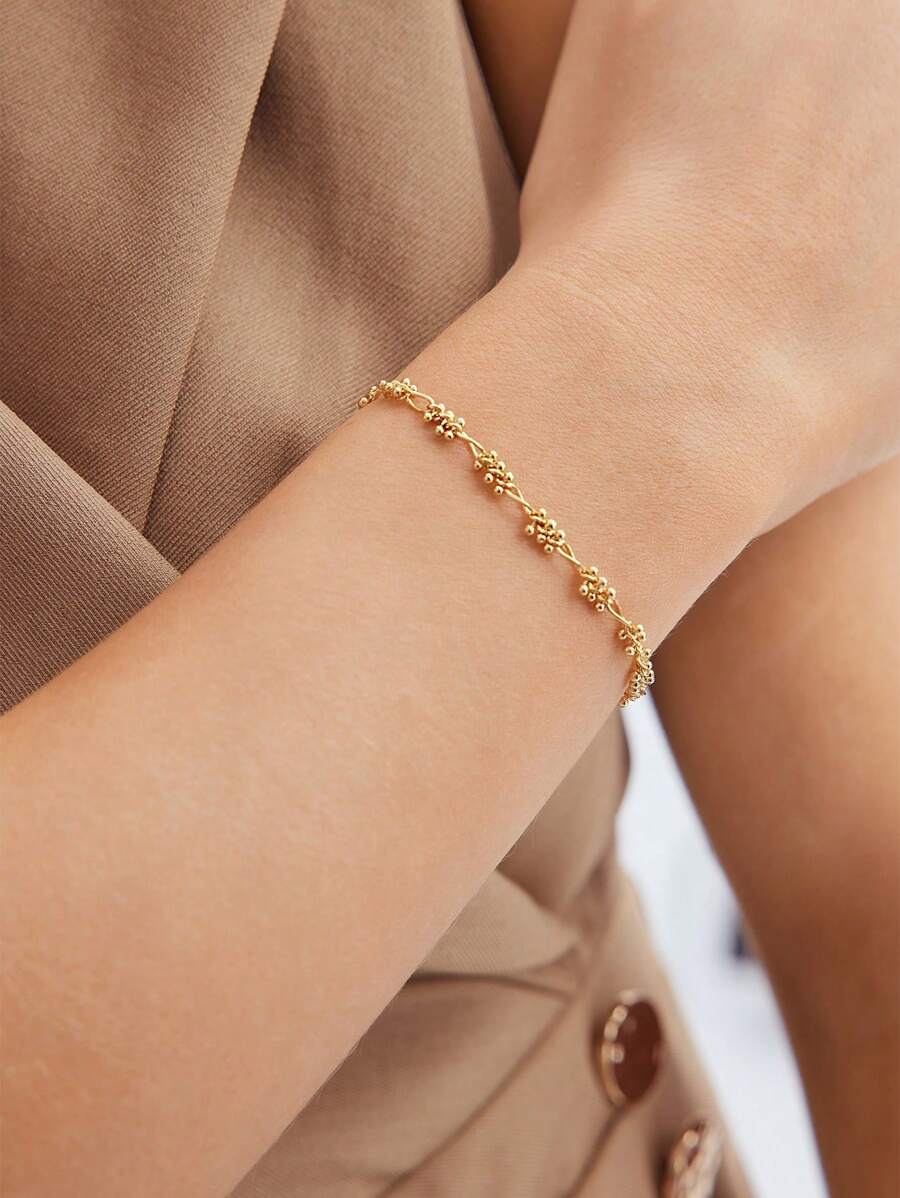 Pulseira Éclat Florale Banhada em Ouro 18K