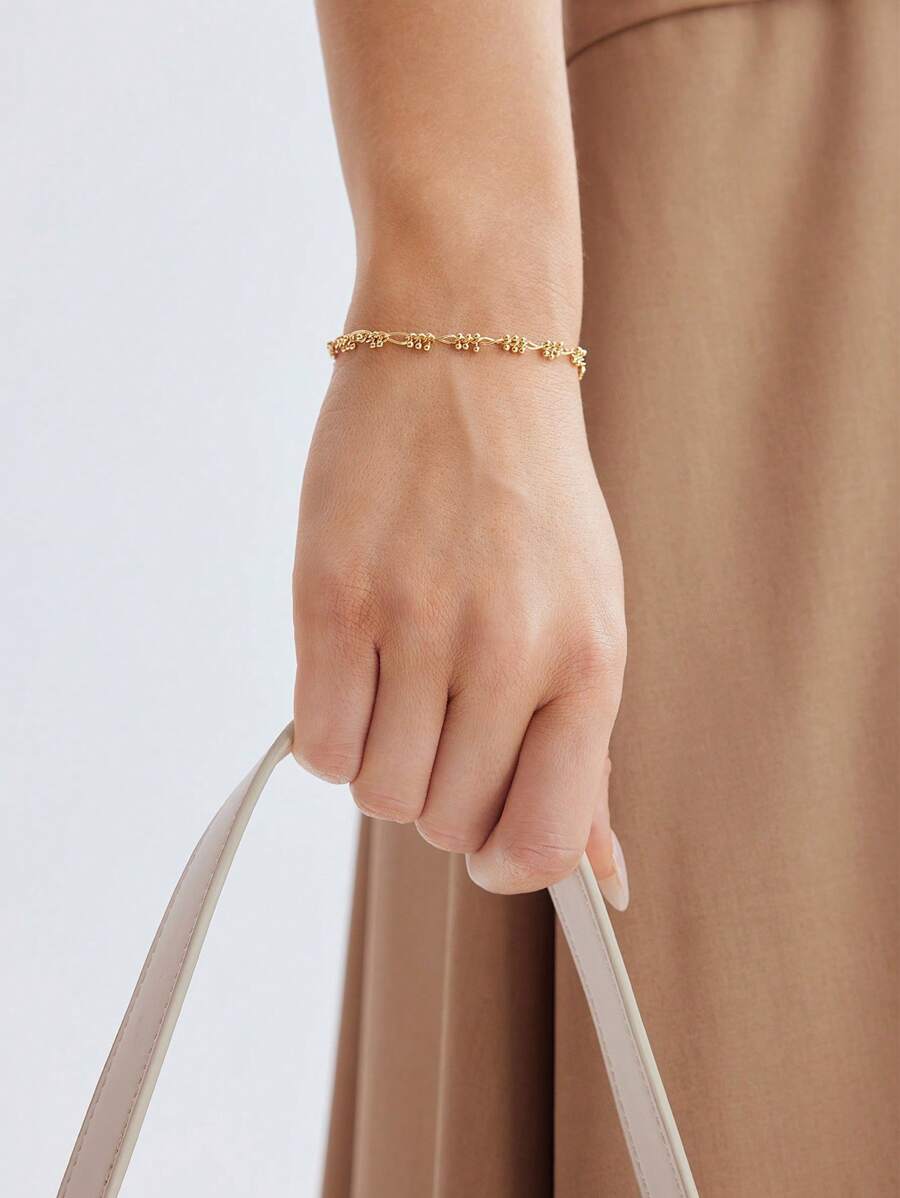Pulseira Éclat Florale Banhada em Ouro 18K