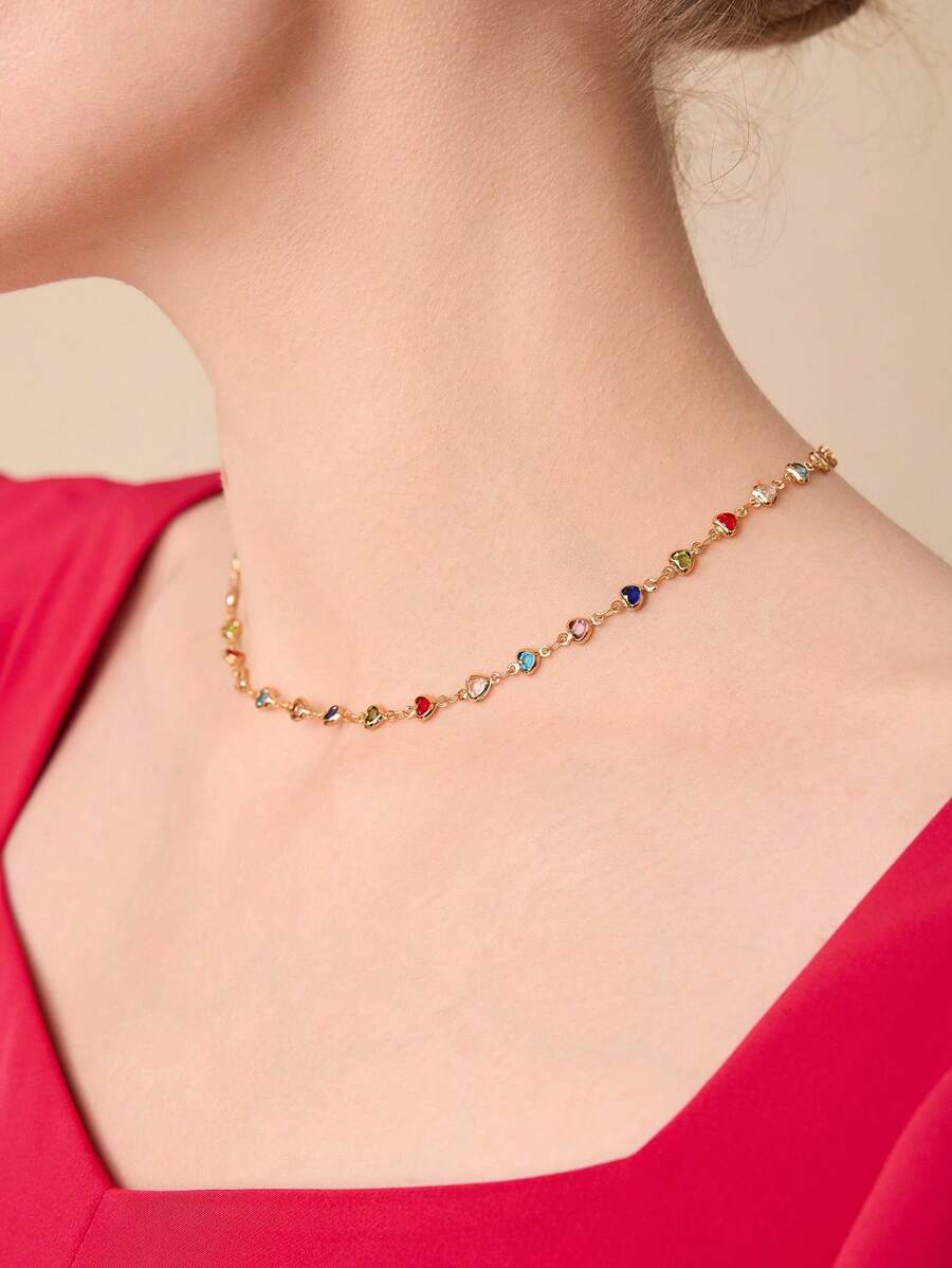 Colar Delphine Colors Banhado em Ouro 18k