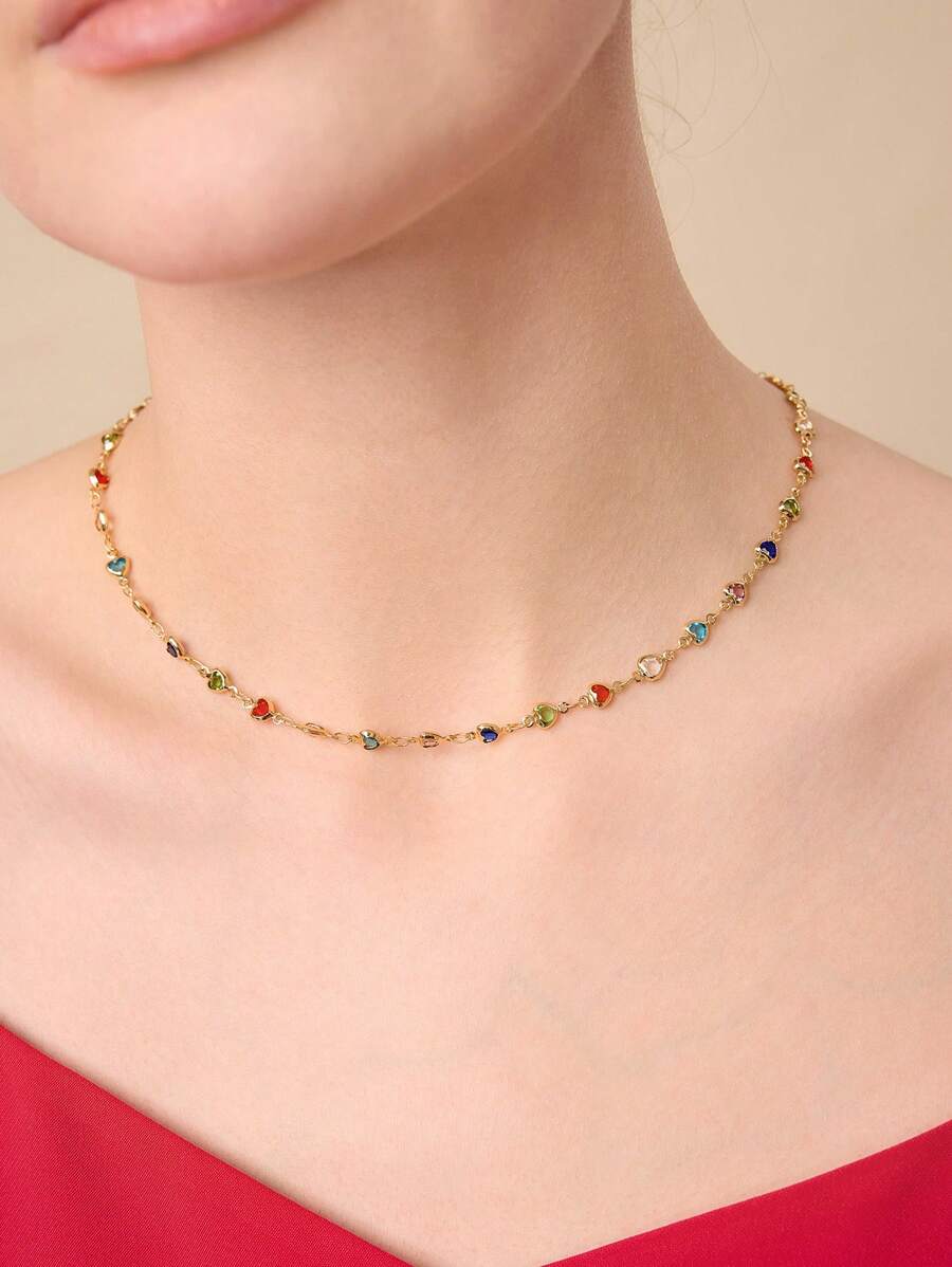 Colar Delphine Colors Banhado em Ouro 18k