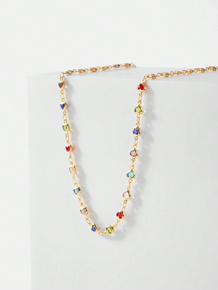 Colar Delphine Colors Banhado em Ouro 18k