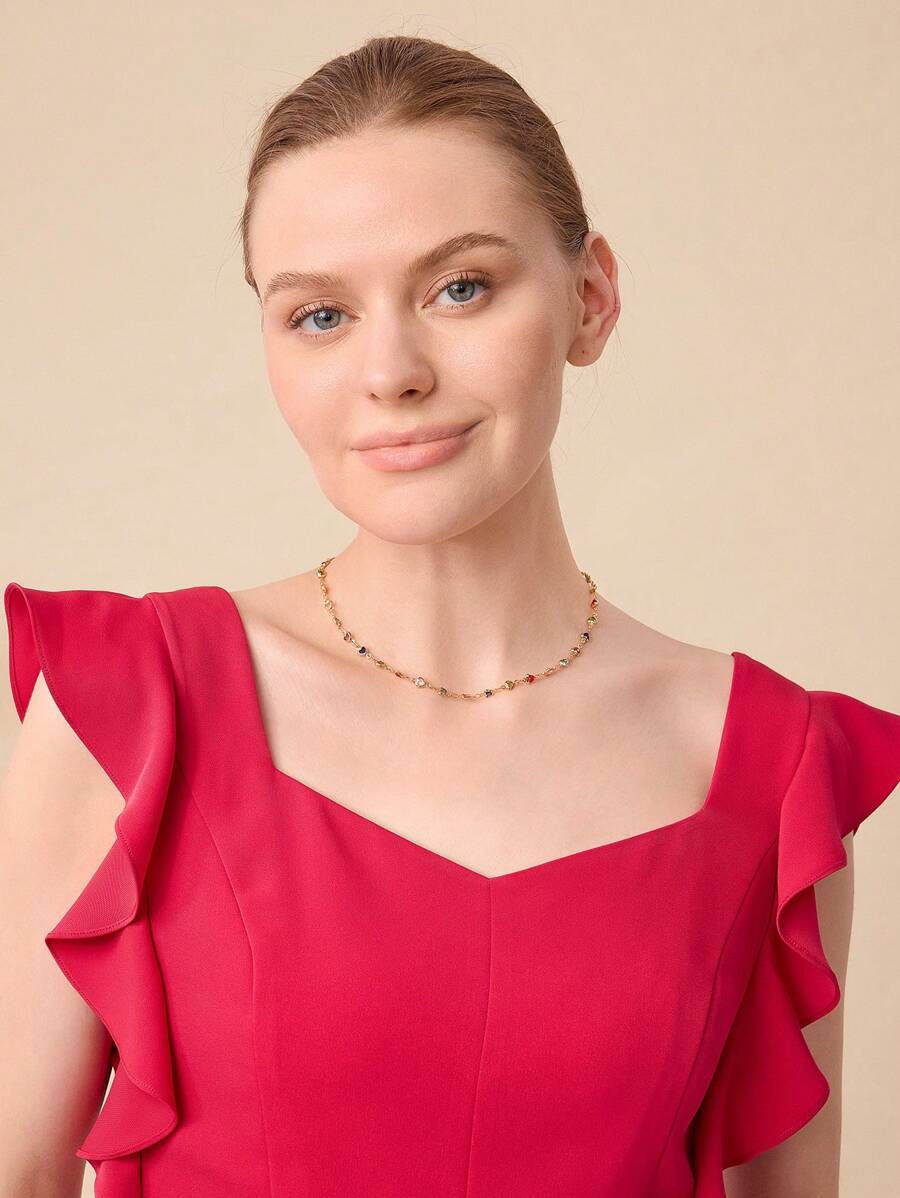 Colar Delphine Colors Banhado em Ouro 18k