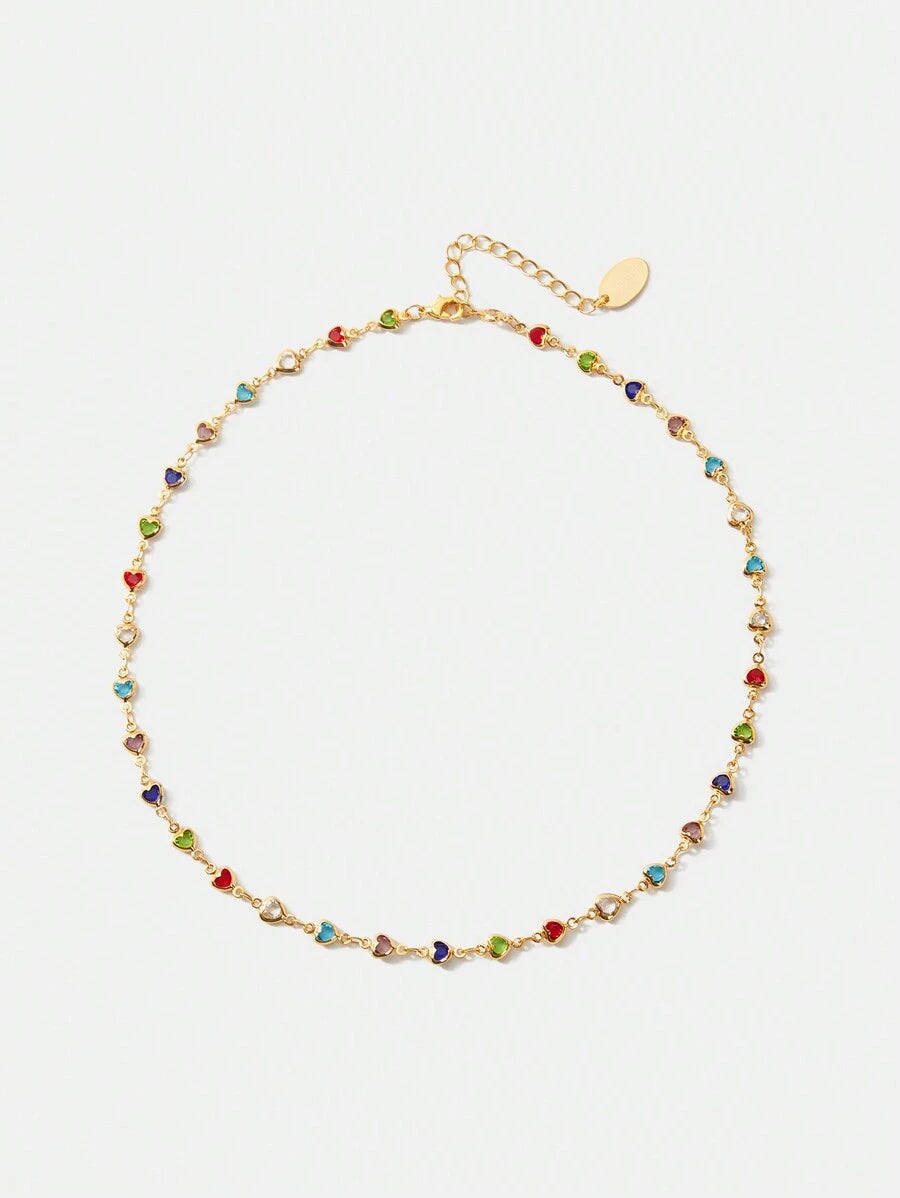 Colar Delphine Colors Banhado em Ouro 18k