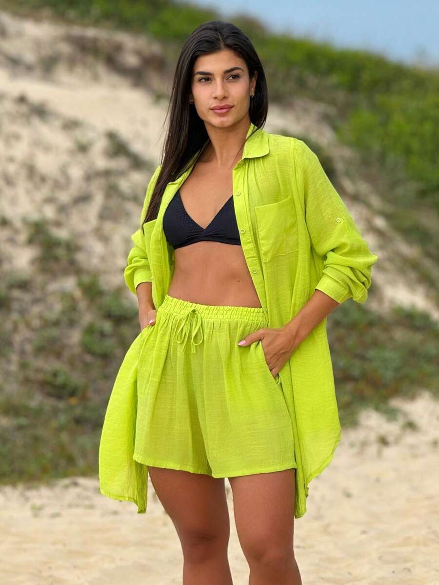 Saída de Praia Camisão e Short Verão