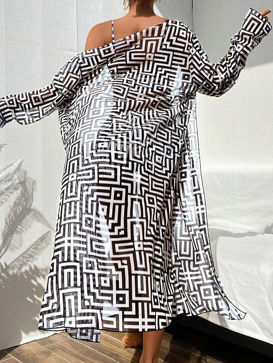 Conjunto Maiô 3 Peças Estampado Verão
