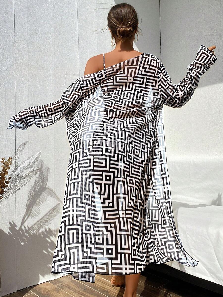 Conjunto Maiô 3 Peças Estampado Verão