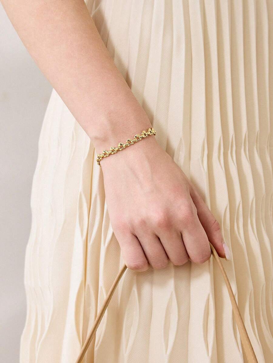 Pulseira Corações Lumière Banhada em Ouro 18K