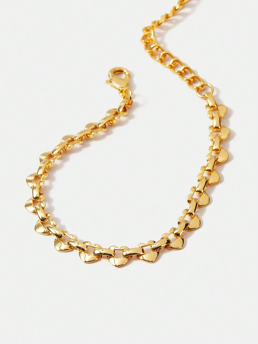 Pulseira Corações Lumière Banhada em Ouro 18K