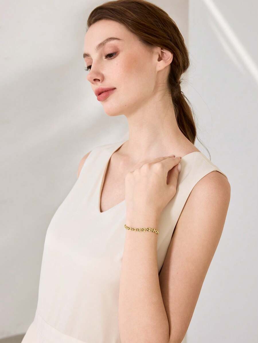 Pulseira Corações Lumière Banhada em Ouro 18K