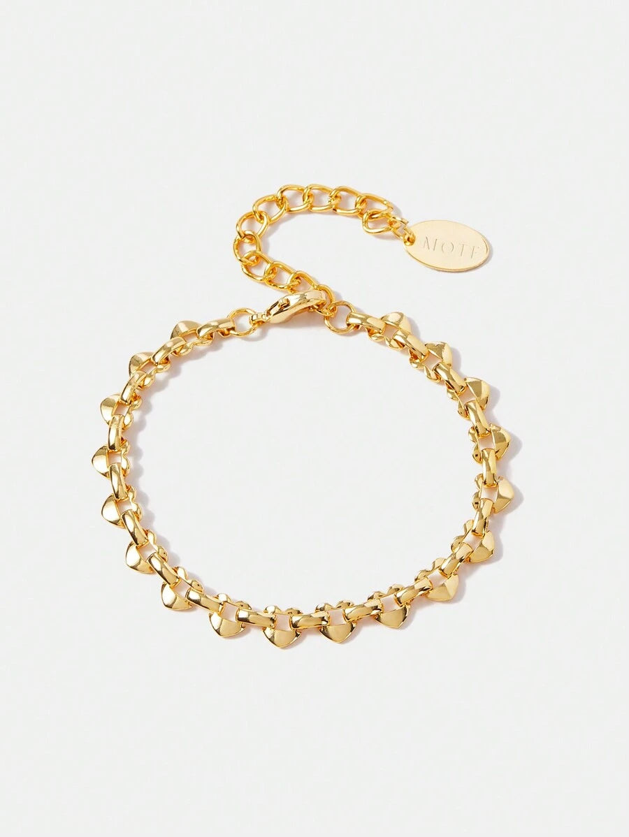 Pulseira Corações Lumière Banhada em Ouro 18K