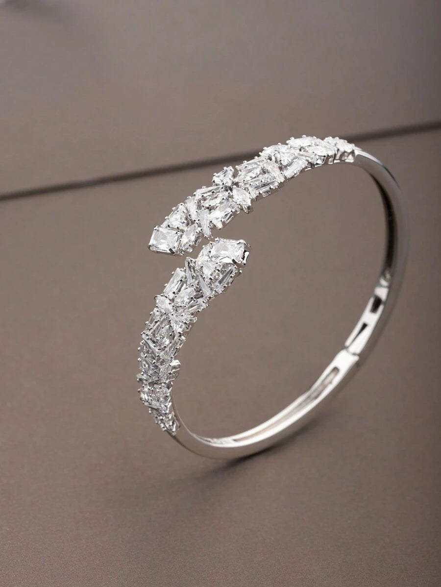 Conjunto Lumière Cristal em Prata