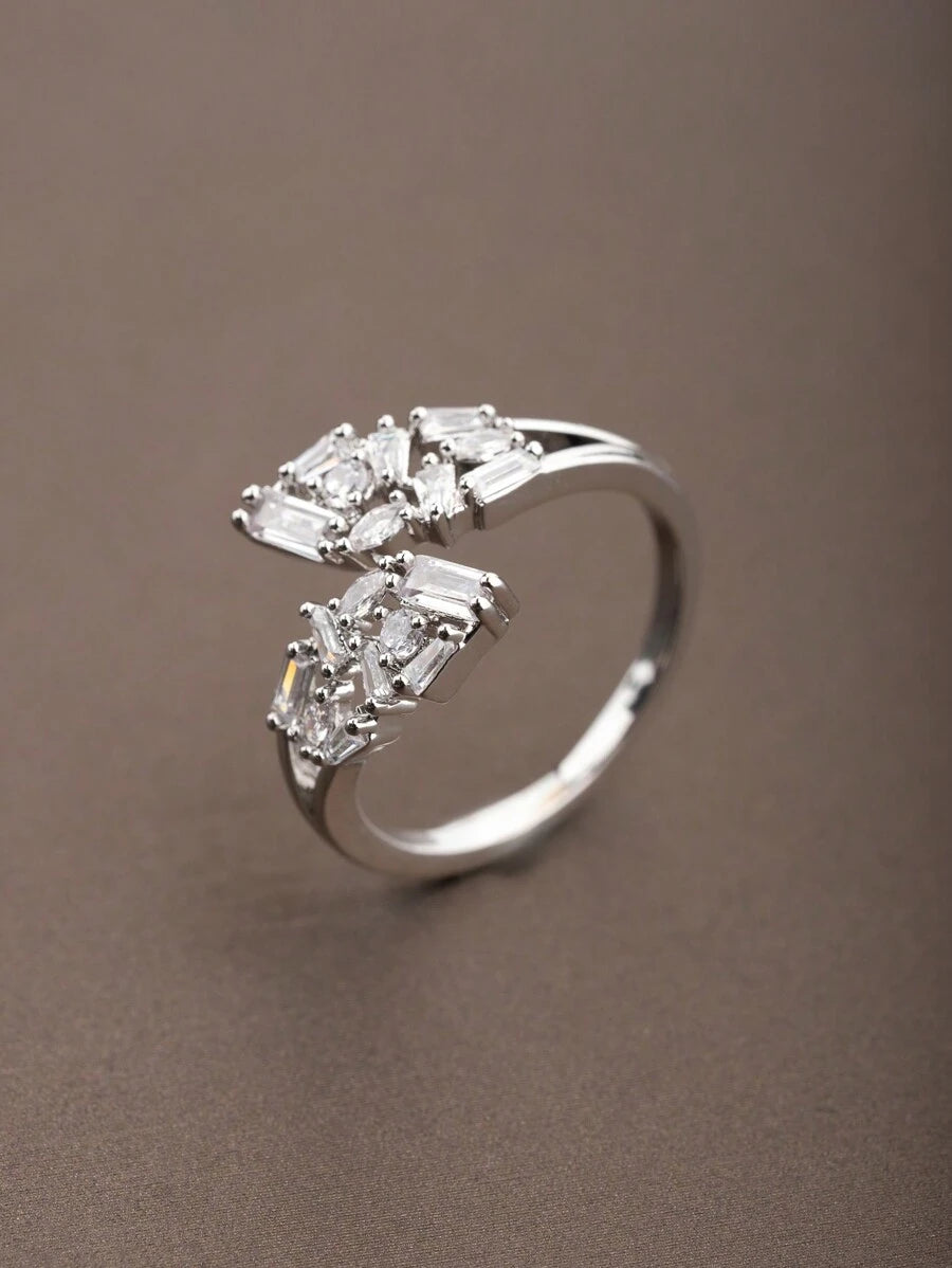Conjunto Lumière Cristal em Prata