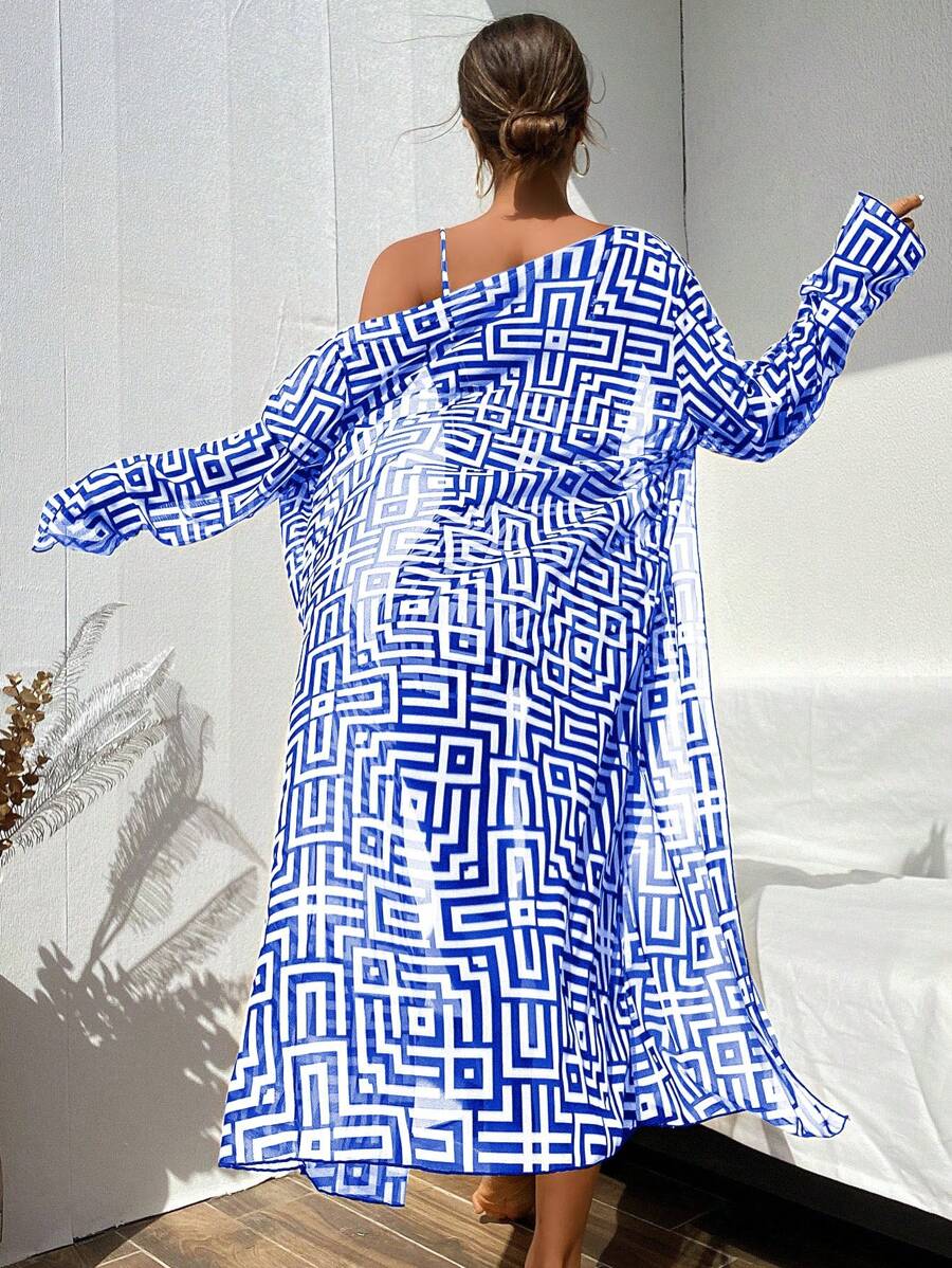 Conjunto Maiô 3 Peças Estampado Verão