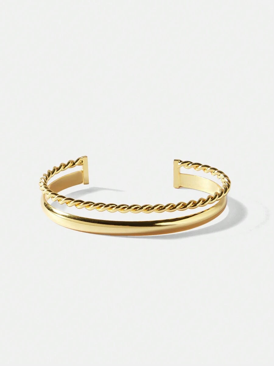 Bracelete Duo Élégance Banhado em Ouro 18K
