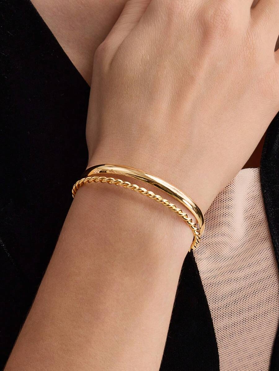 Bracelete Duo Élégance Banhado em Ouro 18K