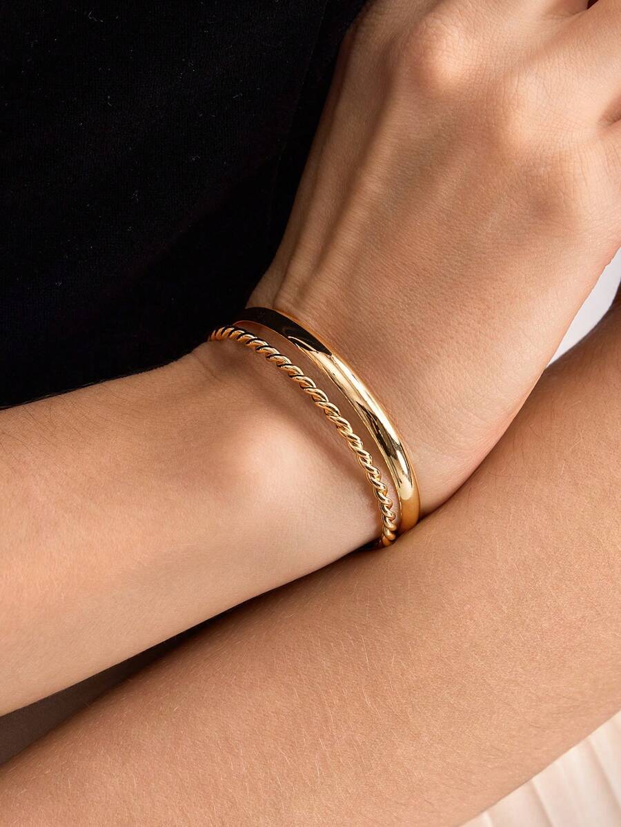 Bracelete Duo Élégance Banhado em Ouro 18K