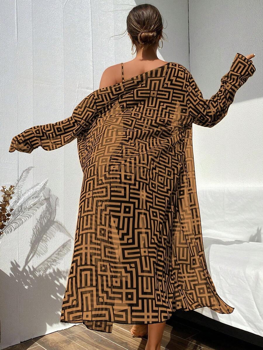 Conjunto Maiô 3 Peças Estampado Verão