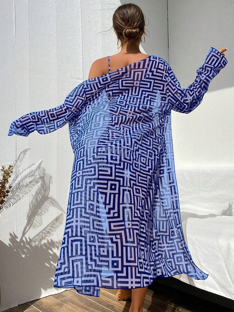 Conjunto Maiô 3 Peças Estampado Verão