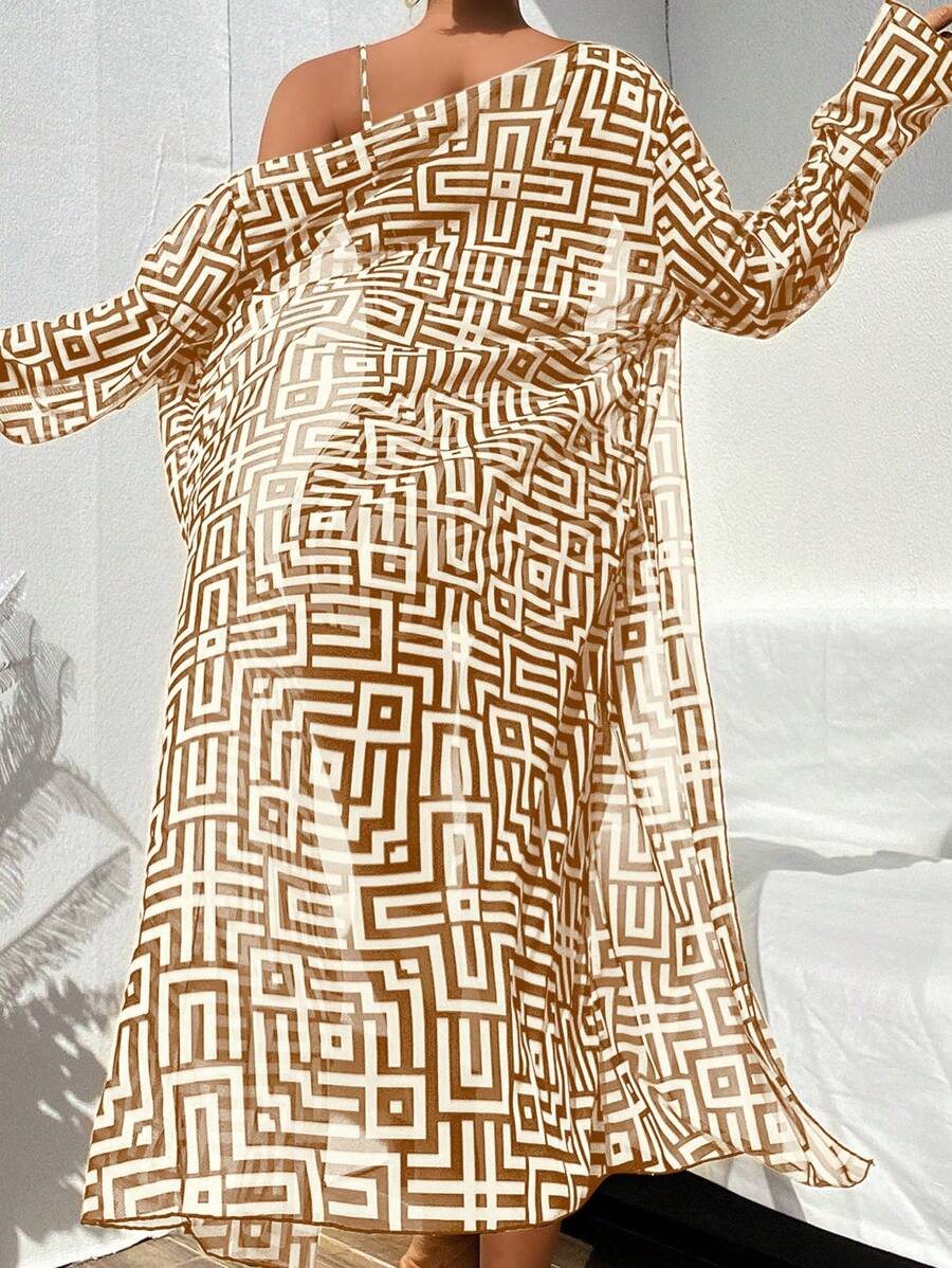Conjunto Maiô 3 Peças Estampado Verão