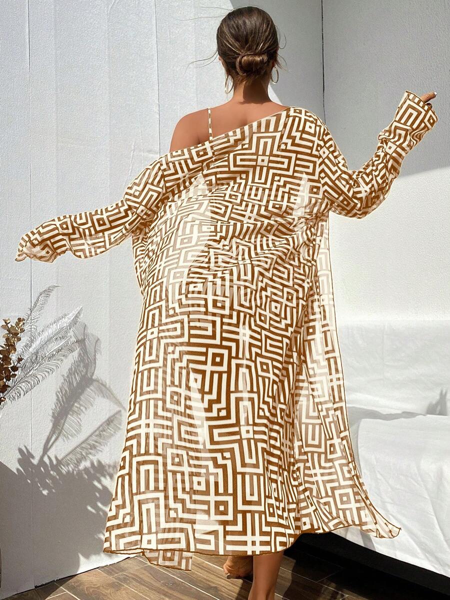 Conjunto Maiô 3 Peças Estampado Verão