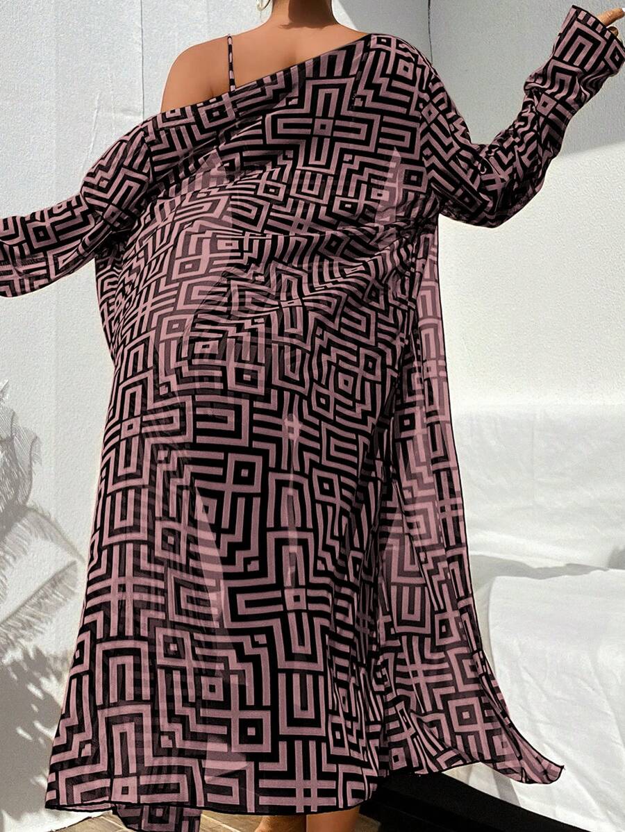 Conjunto Maiô 3 Peças Estampado Verão