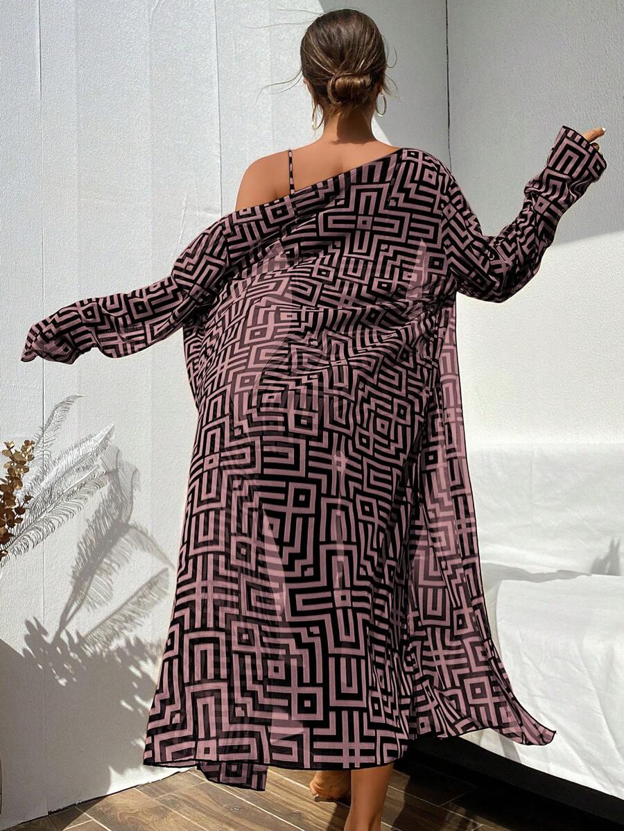 Conjunto Maiô 3 Peças Estampado Verão