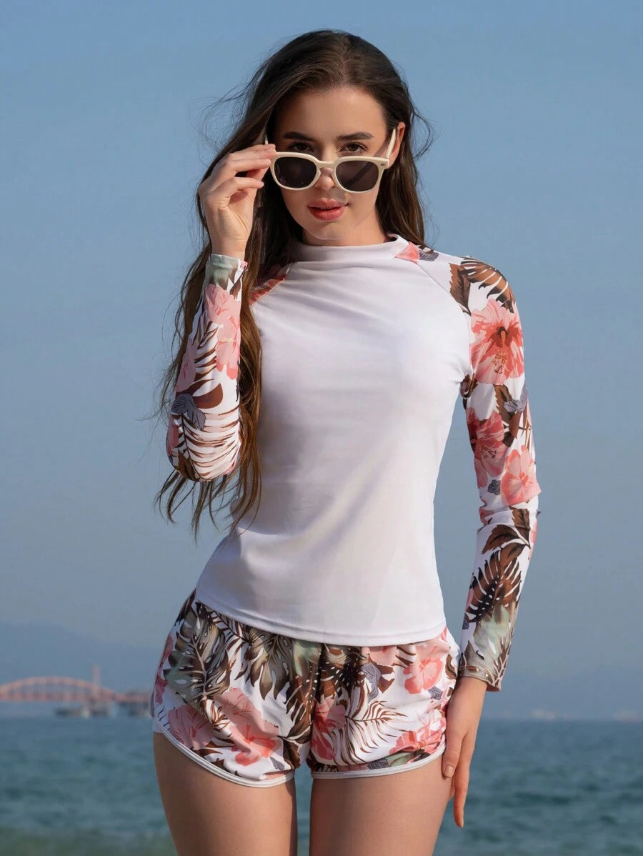 Conjunto UV Praia Tropical Camisa e Shorts