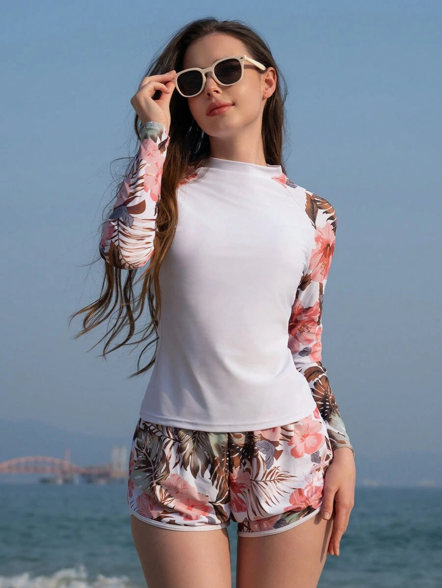 Conjunto UV Praia Tropical Camisa e Shorts