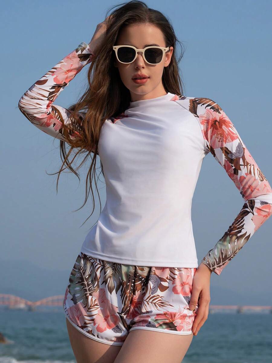 Conjunto UV Praia Tropical Camisa e Shorts