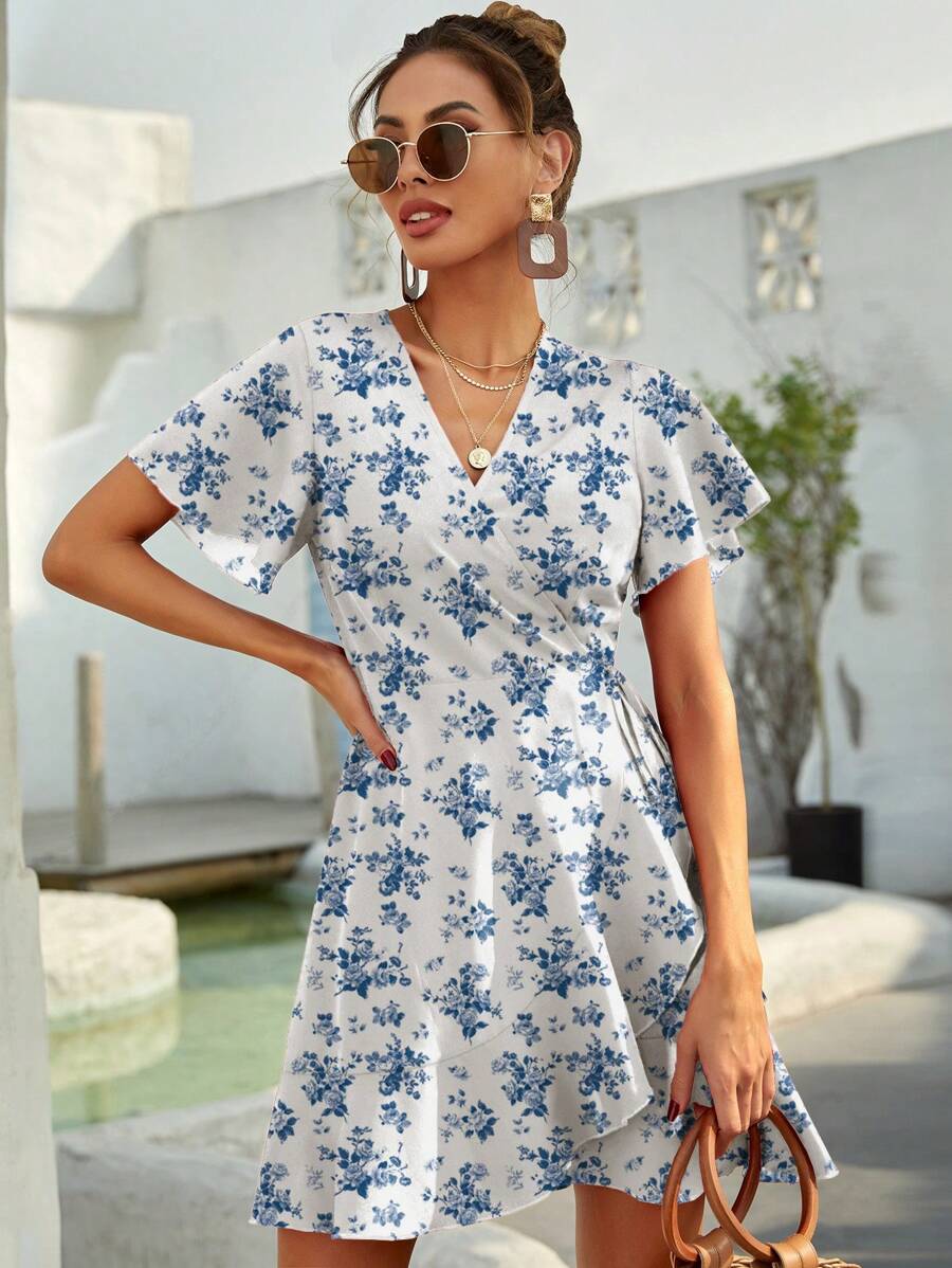 Vestido Lirenne Transpassado Poá
