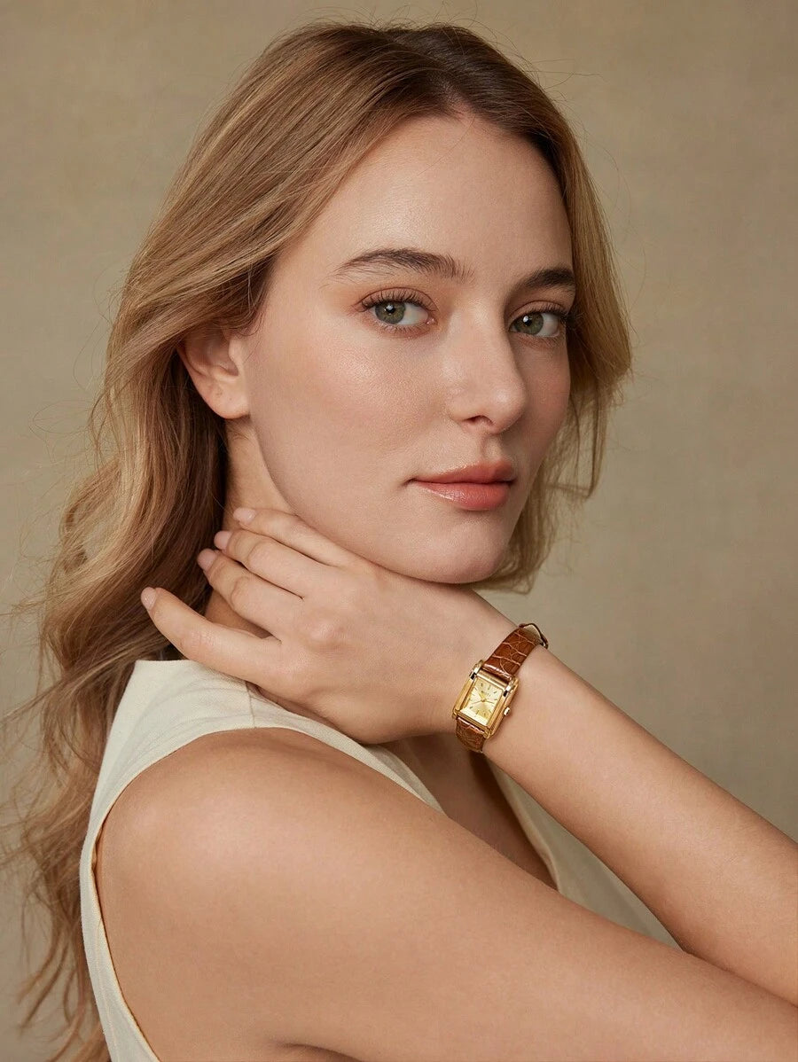 Relógio Lumière Carré Classic Banhado em Ouro 18K