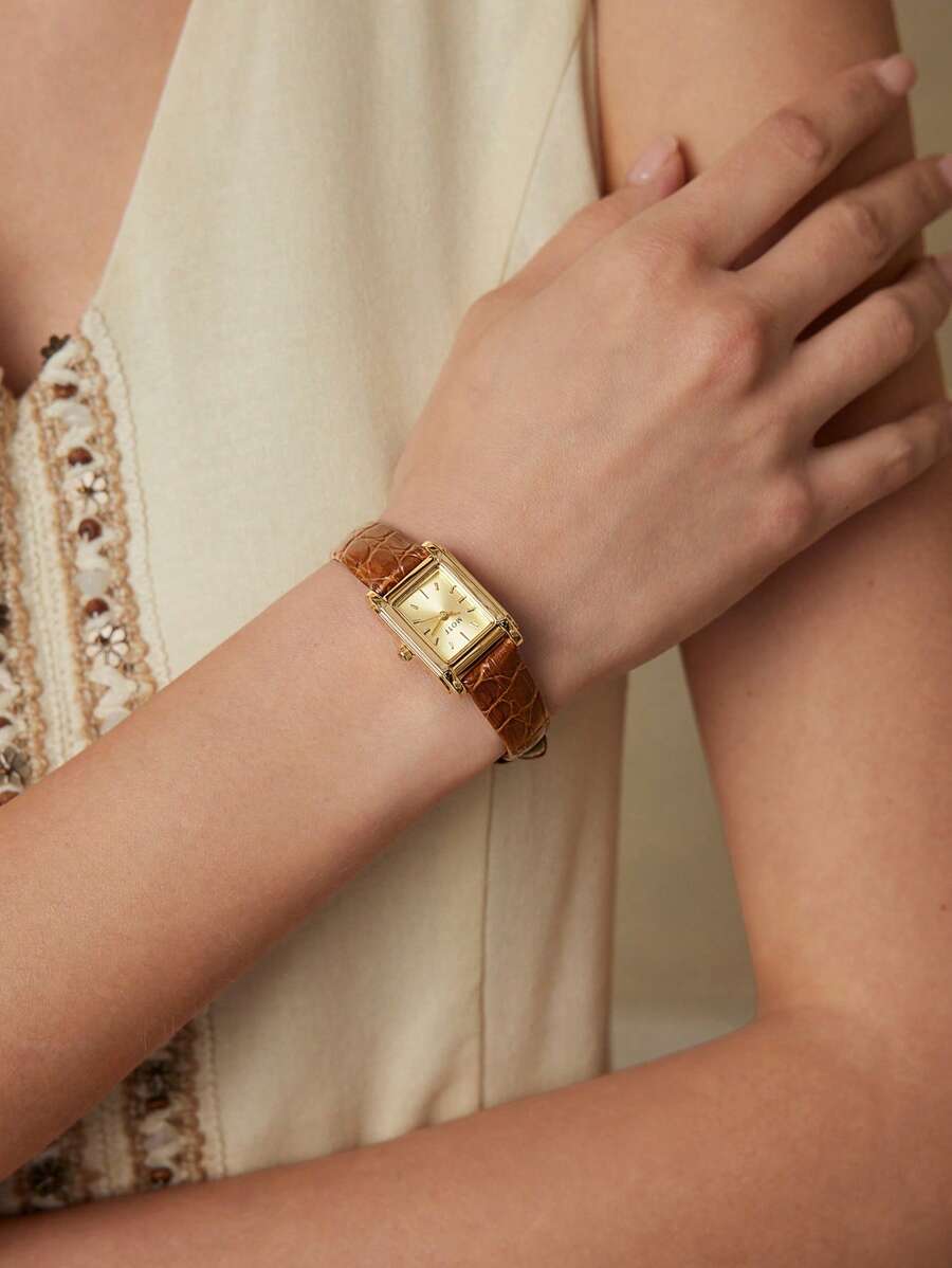 Relógio Lumière Carré Classic Banhado em Ouro 18K