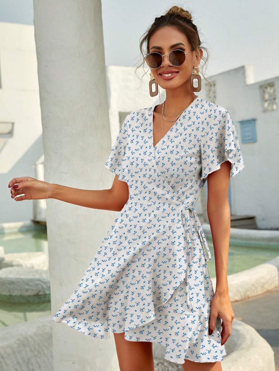 Vestido Lirenne Transpassado Poá