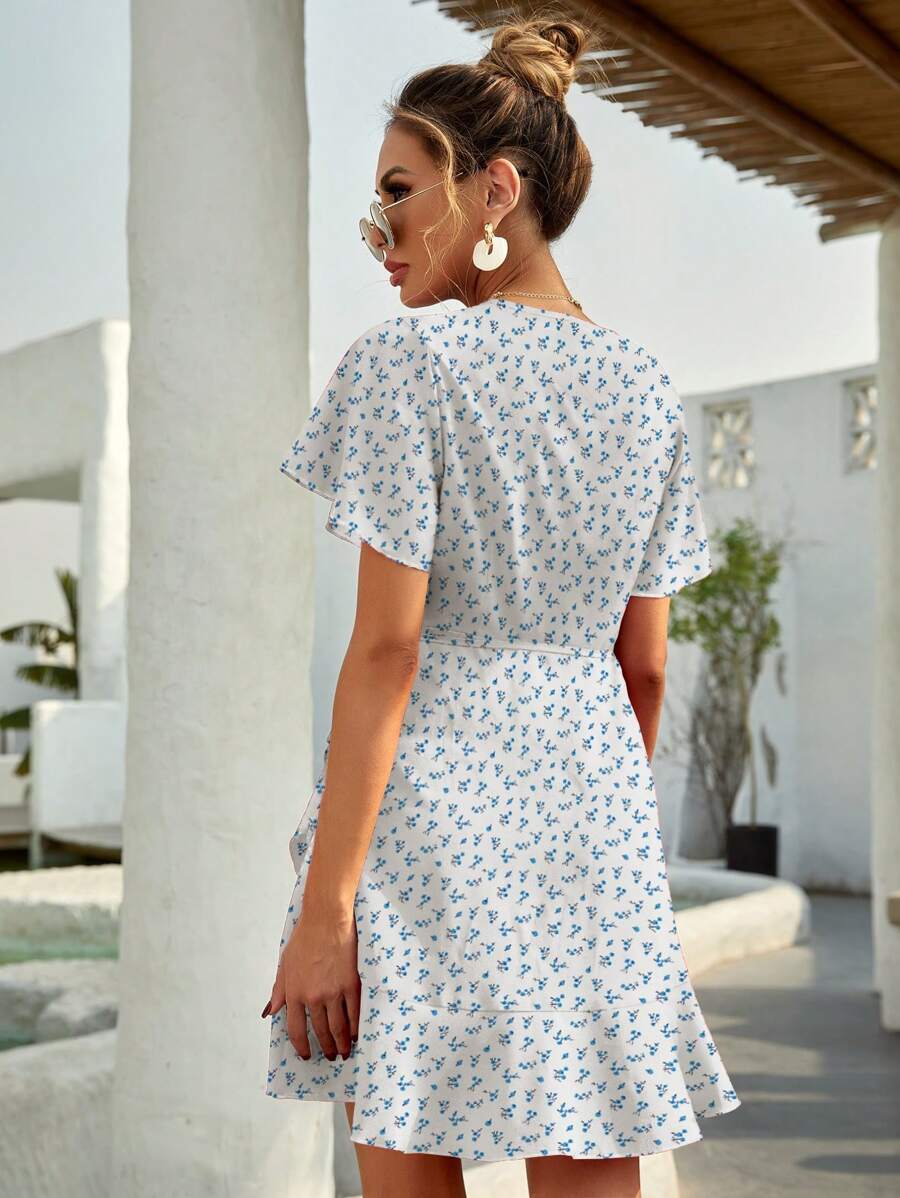 Vestido Lirenne Transpassado Poá