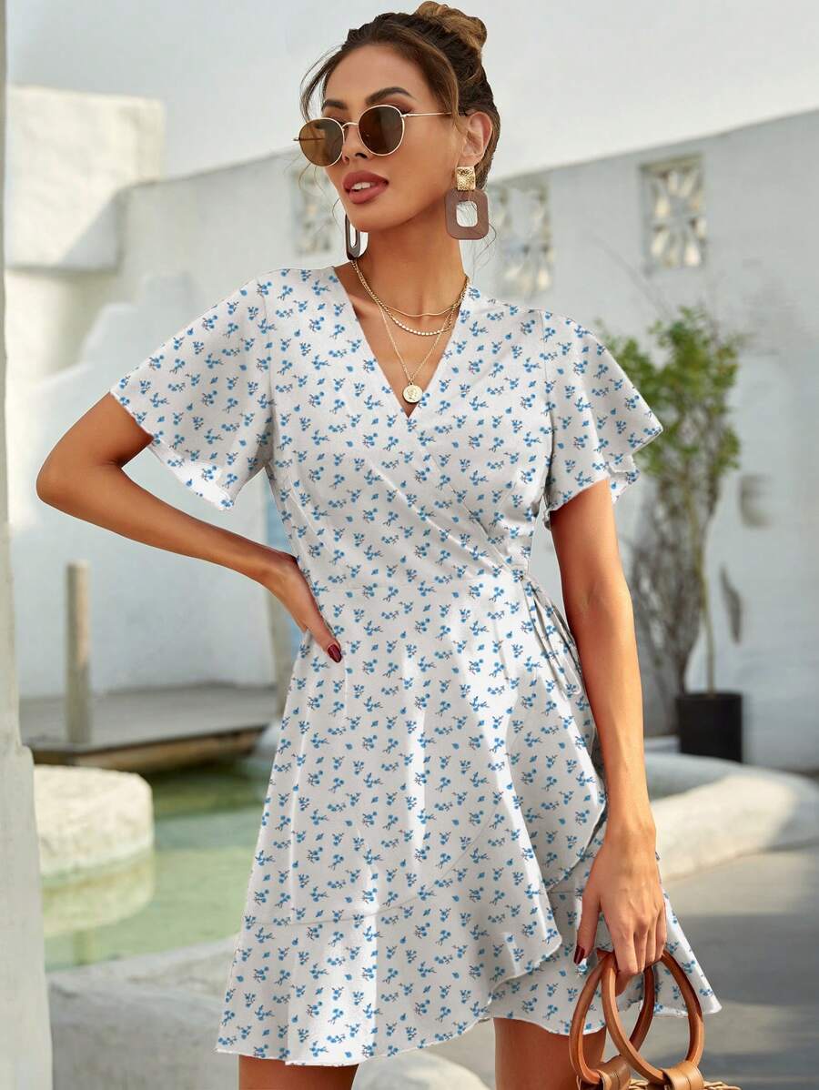 Vestido Lirenne Transpassado Poá