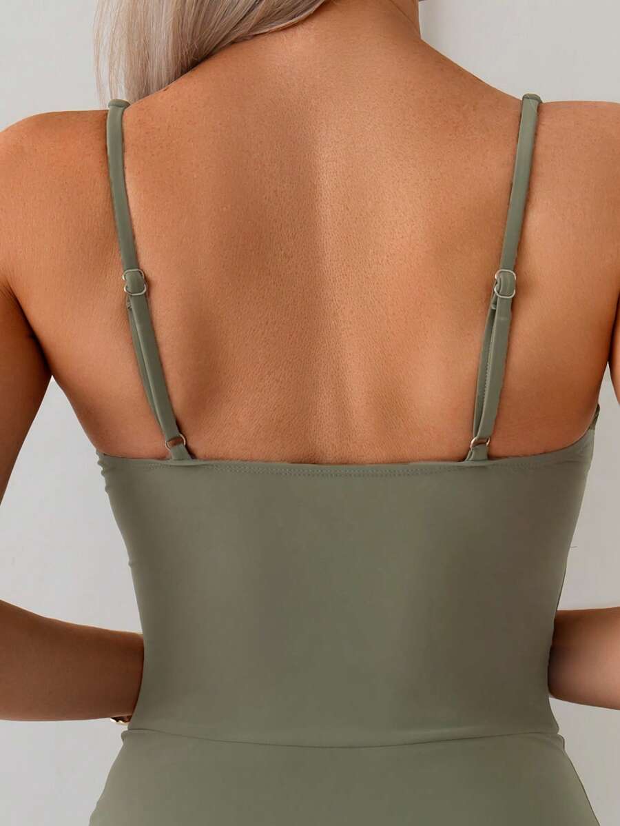 Maiô Monokini Longo Sofia Amarração no Pescoço
