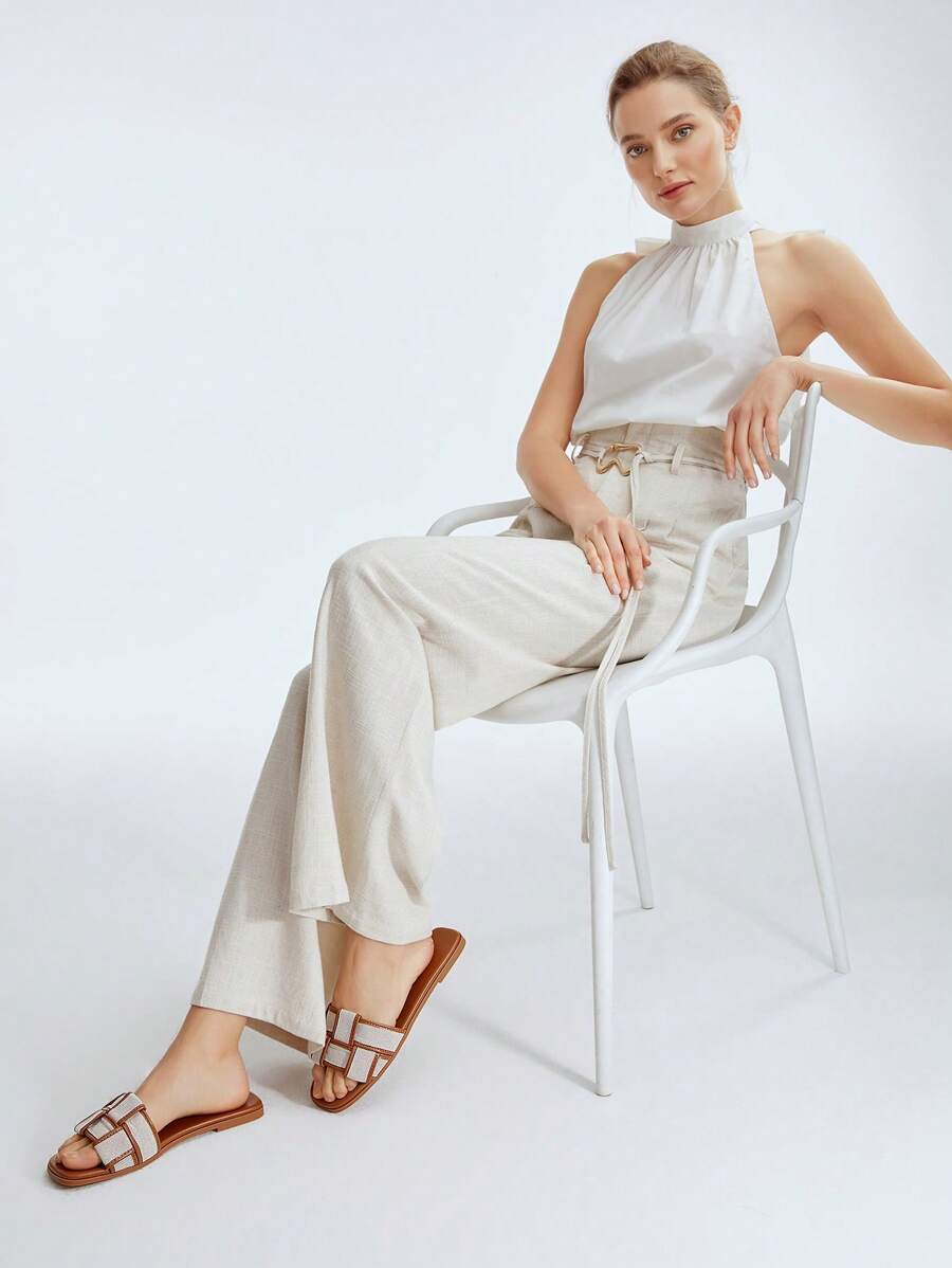 Sandália Clara Grid