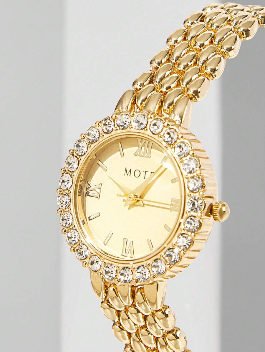 Relógio Royale Cristal Lumière Banhado em Ouro 18K