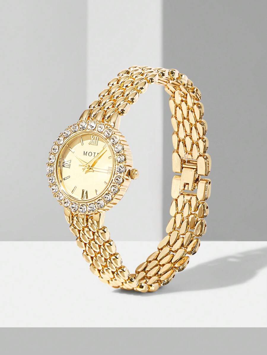 Relógio Royale Cristal Lumière Banhado em Ouro 18K