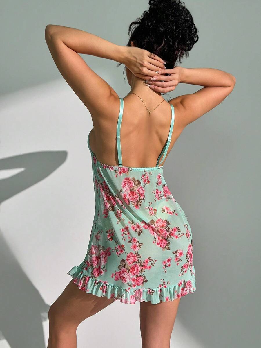Camisola Floral Noite Delicada