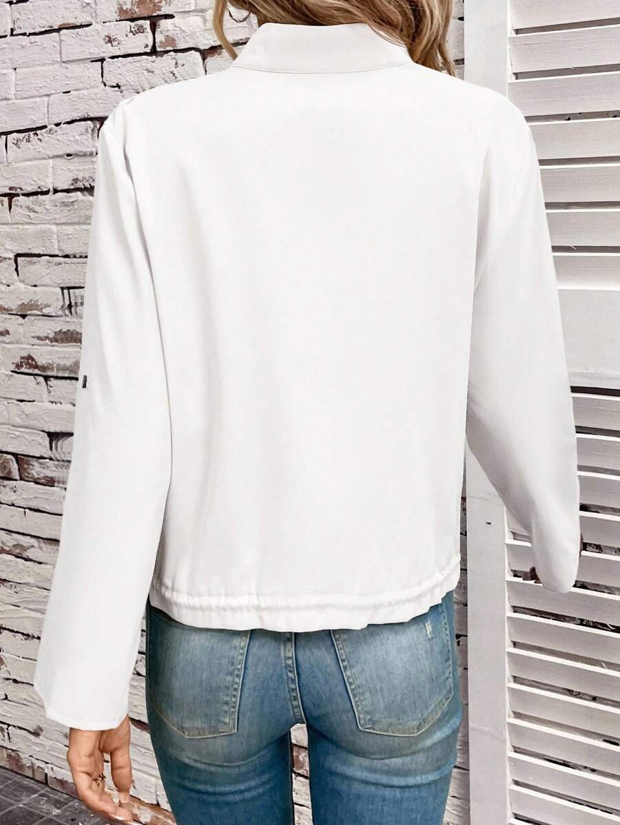 Jaqueta Marina Cropped Casual